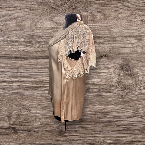 CAMI NYC Silk & Lace Cap Sleeve Blouse Top Size XS - Picture 2 of 8